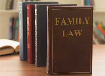 Family Law books showing the various services offered by Affordable Family Law.