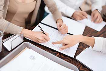 Certified legal document preparer helping people with divorce paperwork.