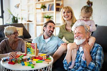 Family Happy Because They Have A Living Family Trust